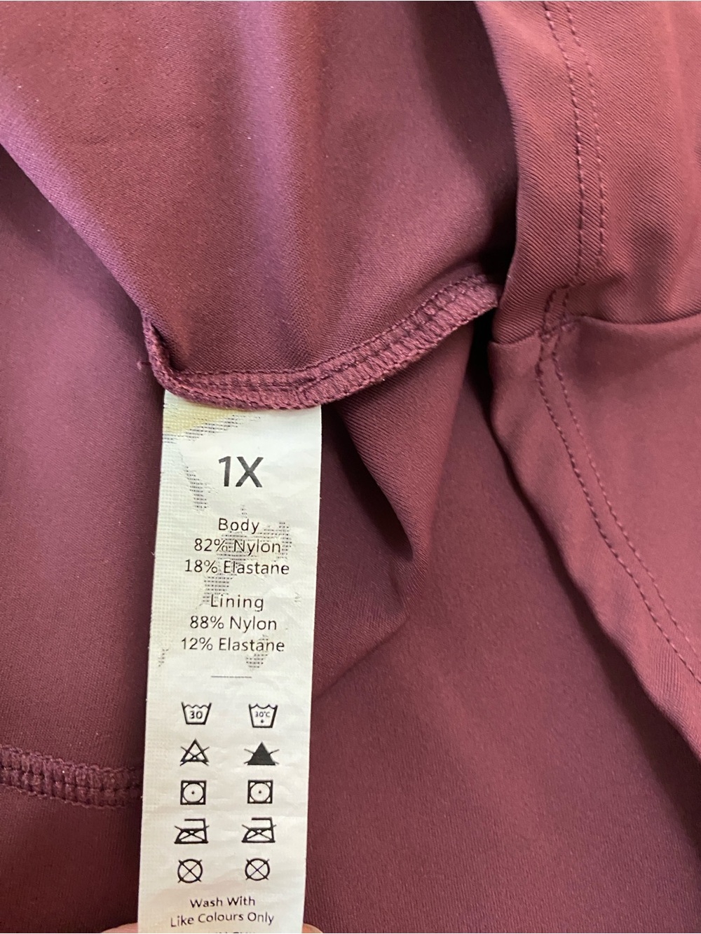 Halara - Softly Zero, Open Back Halter Mini Dress, Soft Burgundy, Sz 1X - Picture 6 of 6